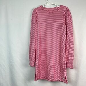 Vineyard vines pink and white striped long sleeve nightgown small